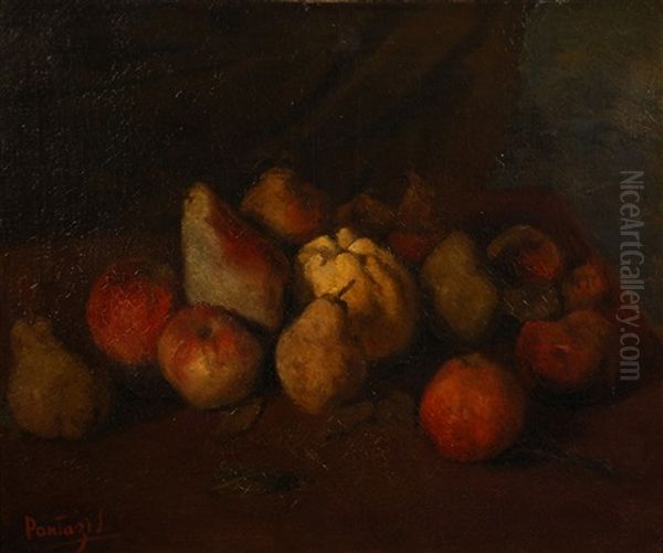 Pommes Et Poires Oil Painting by Pericles Pantazis