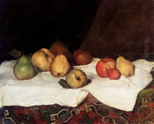 Still Life Of Pears by Pericles Pantazis