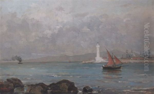 La Phare De Marseille Oil Painting by Pericles Pantazis