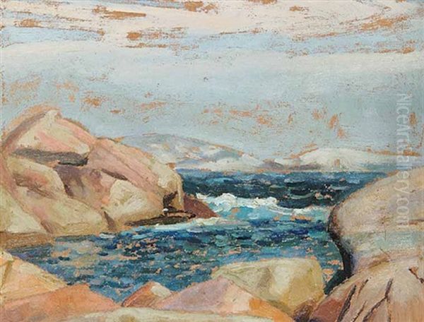 Indian Channel - Peggy's Cove Near Halifax Oil Painting by Lawrence Arthur Colley Panton