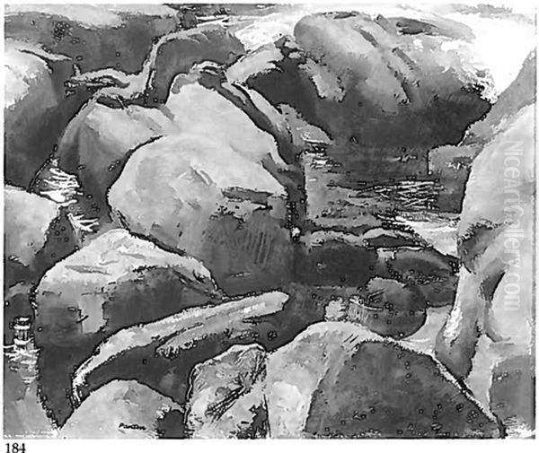 Rock Pool, Indian Harbour Oil Painting by Lawrence Arthur Colley Panton