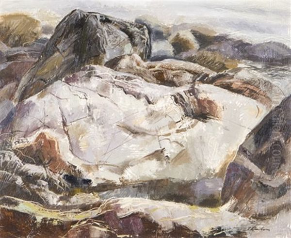 Rocky Landscape Oil Painting by Lawrence Arthur Colley Panton