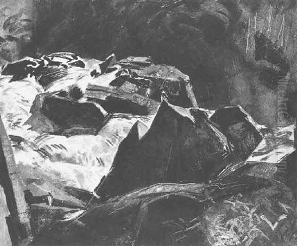 Waterfall, Sudbury Oil Painting by Lawrence Arthur Colley Panton