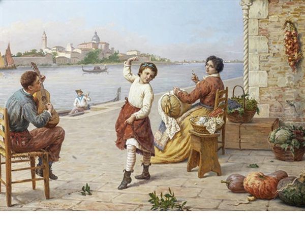 Music Hath Charms Oil Painting by Antonio Ermolao Paoletti