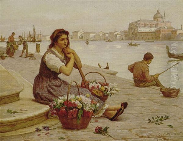 Venezia Oil Painting by Antonio Ermolao Paoletti