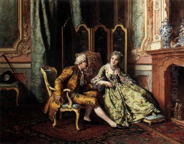 The Courtesan Oil Painting by Antonio Ermolao Paoletti