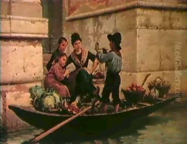 The Young Greengrocer Oil Painting by Antonio Ermolao Paoletti