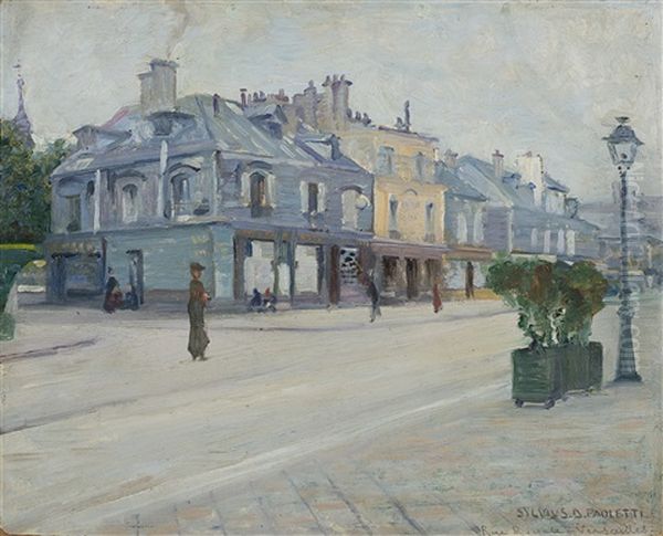 Rue Royale Versailles Oil Painting by Sylvius D. Paoletti