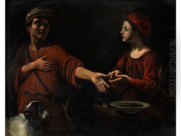 Buona Ventura (die Wahrsagerin) Oil Painting by Pietro Paolini