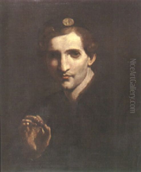 Young Man With A Butterfly Oil Painting by Pietro Paolini