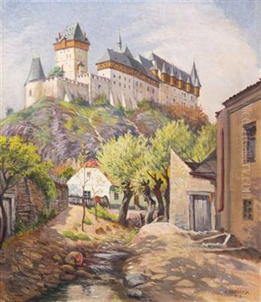 Karlstejn Oil Painting by Anastazius Papacek