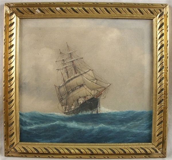 Sailing Ship Oil Painting by Luca Papaluca