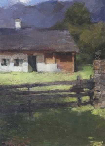 Bauernhaus Oil Painting by Georgios Papazoglous