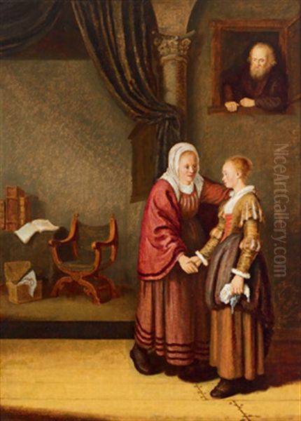 Die Schwangere Tochter Oil Painting by Abraham de Pape