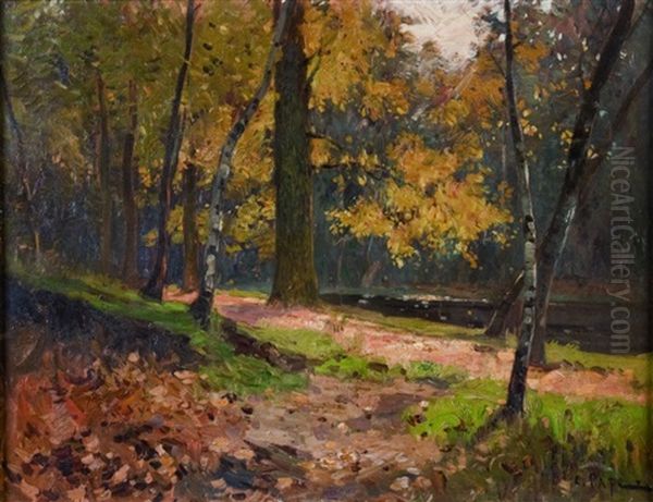 Sous-bois Oil Painting by Constant Pape