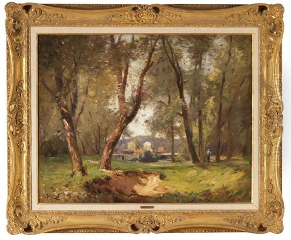 Waldlandschaft Bei Brillancourt Oil Painting by Constant Pape