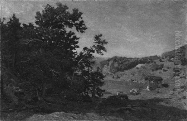 Gebirgslandschaft Mit Einem See Oil Painting by Eduard Friedrich Pape