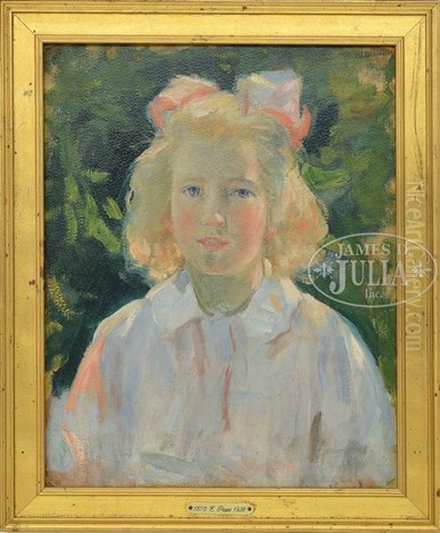 Portrait Of Natalie H. Hammond As A Girl Oil Painting by Eric Pape