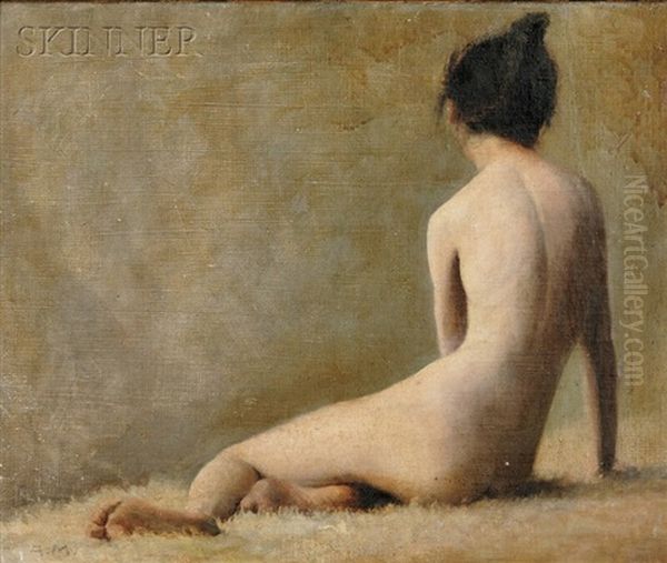 Reclining Nude Portrait Of Alice M. Pape, The Artist's Wife Oil Painting by Eric Pape