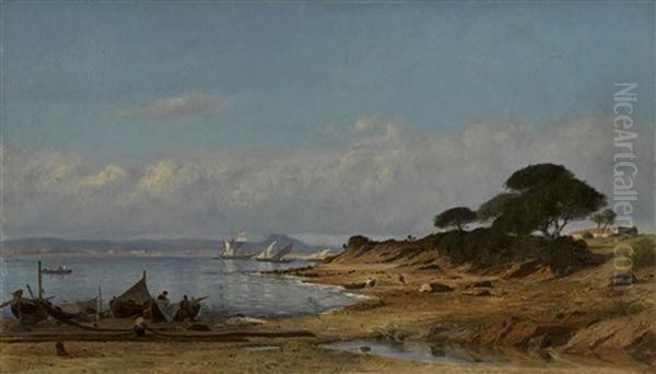 Sur La Cote D'azur Oil Painting by Victor de Papelen (Papeleu)