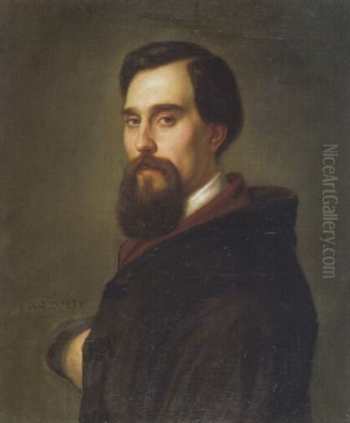 Portrait D'homme Oil Painting by Dominique Louis Ferreol Papety