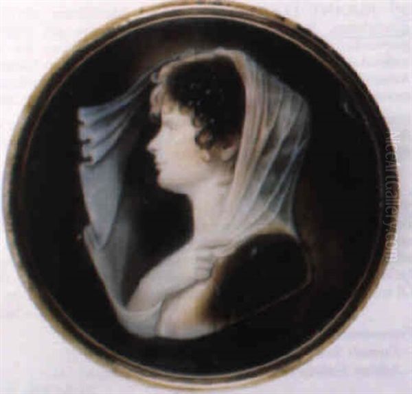 Portrait Der Josephine Bonaparte Auf Specksteindose Oil Painting by Louis Bertin Parant