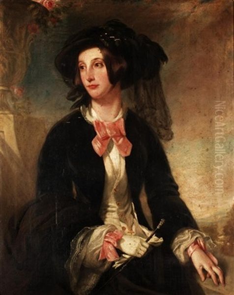 Portrait Of Frances Mary Vassall Tunnard-moore Oil Painting by James Pardon