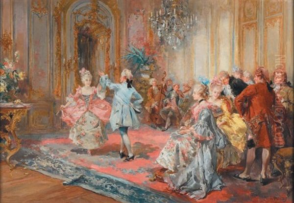 Soiree Musicale Et Dansante Oil Painting by Vicente Garcia de Paredes