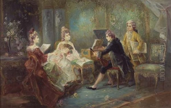 The Recital Oil Painting by Vicente Garcia de Paredes