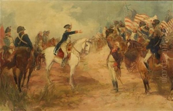 George Washington And His Cavalry Oil Painting by Vicente Garcia de Paredes