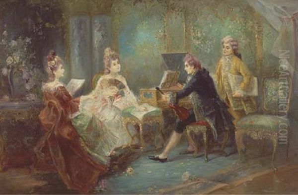 The Recital Oil Painting by Vicente Garcia de Paredes