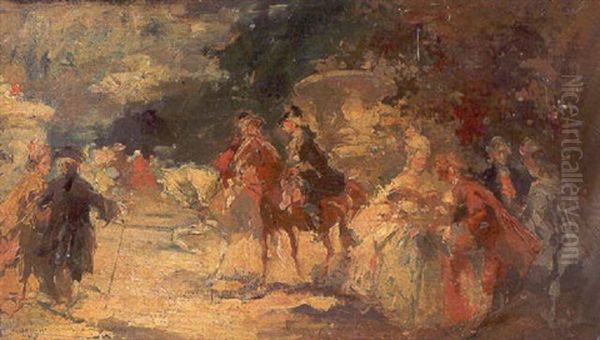 Escena Galante Oil Painting by Vicente Garcia de Paredes