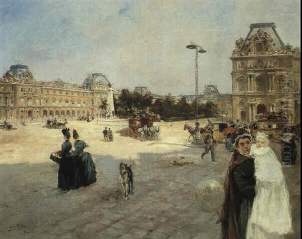 La Place Du Carrousel, Paris Oil Painting by Vicente Garcia de Paredes