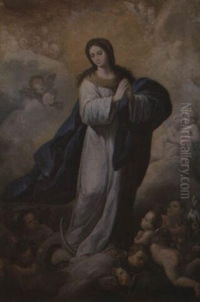 Inmaculada Oil Painting by Luis Paret Y Alcazar