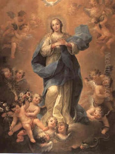 Immaculada Concepcion Oil Painting by Luis Paret Y Alcazar