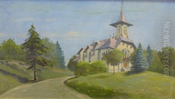 Eglise De Chailly Oil Painting by Charles Parisod