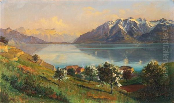 Ansicht Der Cote Vaudoise Oil Painting by Charles Parisod