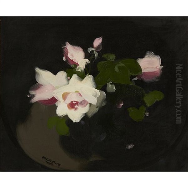 Still-life Of Roses Oil Painting by Stuart James Park