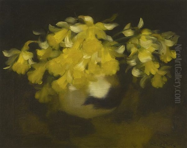 Daffodils Oil Painting by Stuart James Park