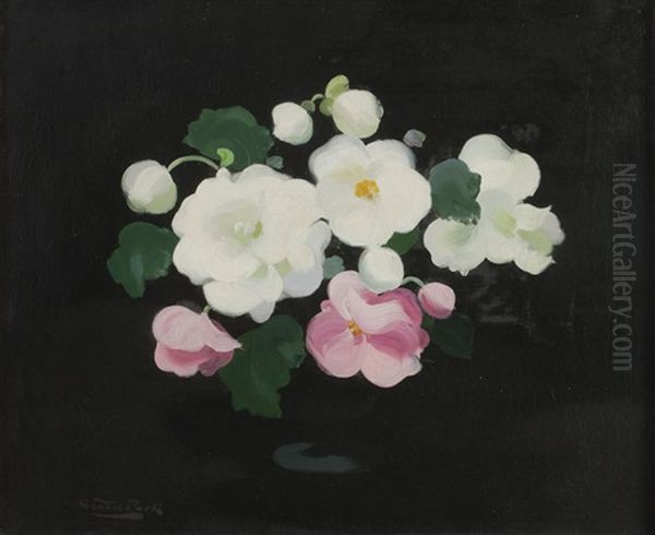 Wild Roses Oil Painting by Stuart James Park