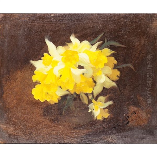 A Still Life Of Daffodils Oil Painting by Stuart James Park