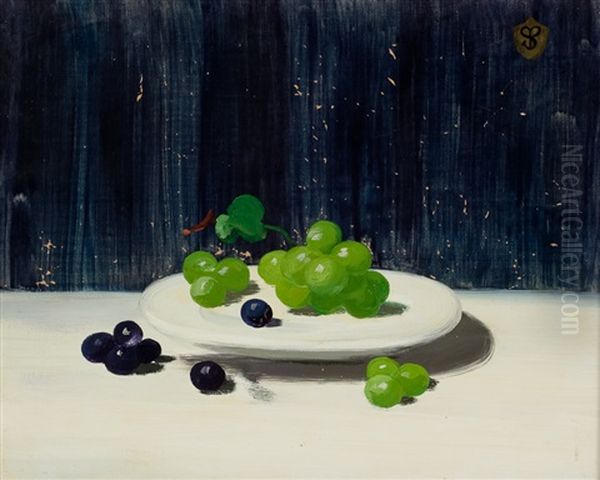 Still Life With Grapes Oil Painting by Stuart James Park