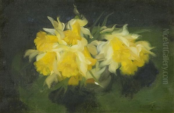 Daffodils Oil Painting by Stuart James Park