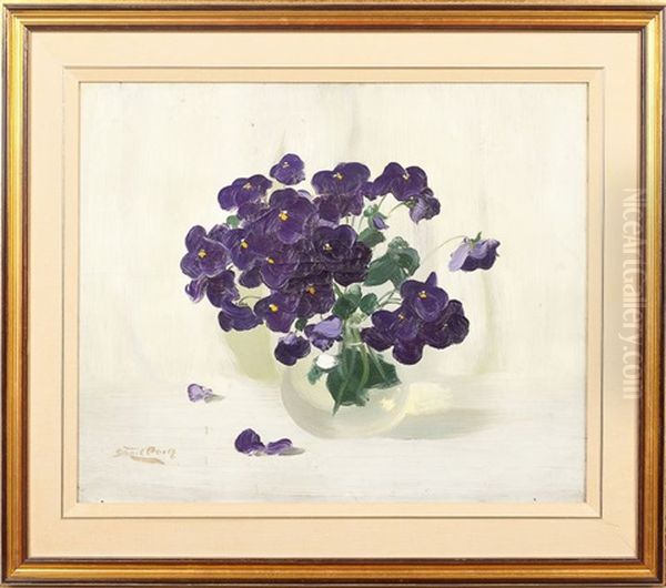 Violets Oil Painting by Stuart James Park