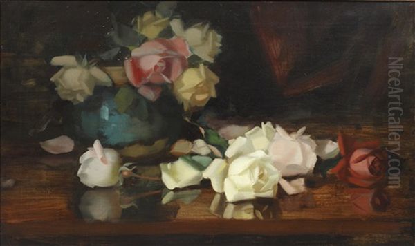 Roses Oil Painting by Stuart James Park