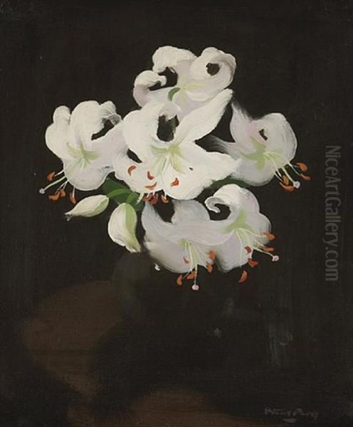 Lilies Oil Painting by Stuart James Park