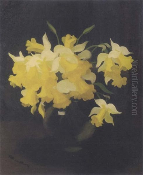 Daffodils Oil Painting by Stuart James Park