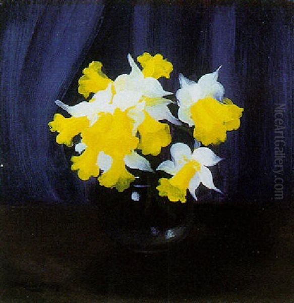 Daffodils Oil Painting by Stuart James Park