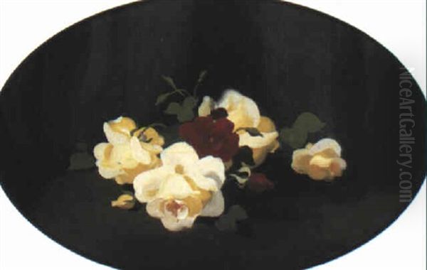 Still Life With Roses Oil Painting by Stuart James Park