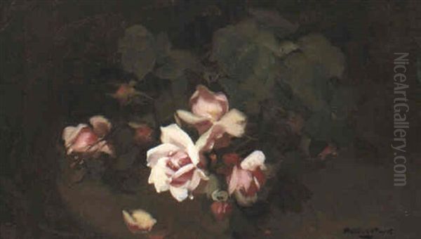 Still Life With Roses Oil Painting by Stuart James Park